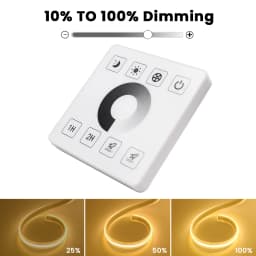 LED Dimmer Controller IR Remote/Tuya WIFI/Bluetooth/RF Touch Panel For 8MM PCB 110V 220V 288Leds/m 360LEDs/m No Wires COB Strip