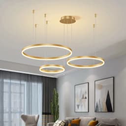 Modern LED Living Room Chandelier White/Gold Ring Ceiling Light For Dining Room Bedroom Kitchen Lustre Home Indoor Lighting