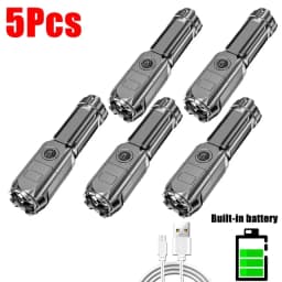 Powerful LED Flashlight USB Rechargeable Torch Portable Zoomable Camping Light 3 Lighting Modes For Outdoor Hiking Emergency