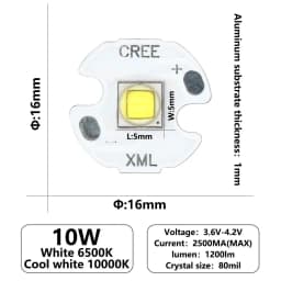 LED 3535 5050 1-3W 5-6W 10W 18W LED Light Emitter Diode For LED Flashlight Lamp Bead White 6500K 10000K