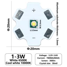 LED 3535 5050 1-3W 5-6W 10W 18W LED Light Emitter Diode For LED Flashlight Lamp Bead White 6500K 10000K