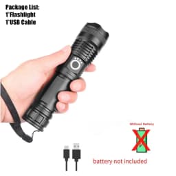 USB Powerful xhp70.2 Flashlight Torch Super Bright Rechargeable Zoom LED Tactical Torch xhp70 18650 or 26650 Battery Camp Lamp
