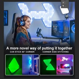 Super Thin LED Triangle Lamps Indoor RGB Quantum Wall Light WIFI Bluetooth APP Control Night Light For Game Bedroom Decoration