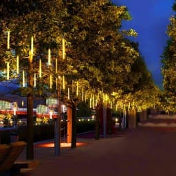 Outdoor  Meteor Shower Christmas Lights 10 Tubes 192 Led Hanging String Lights for Garden Tree Holiday Party Decoation Lamp
