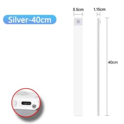 LED Cabinet Light USB Type-C Rechargeable Motion Sensor Led Lamp for Kitchen Wardrobe Cabinet Lighting 20cm/30cm/40cm/50cm/60cm