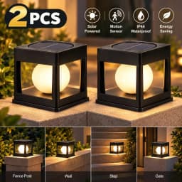 Solar Post Light Outdoor Post Caps Lights Solar Fence Post Lamp Pillar Lamps Waterproof for Wooden Posts Patio Camping Dec
