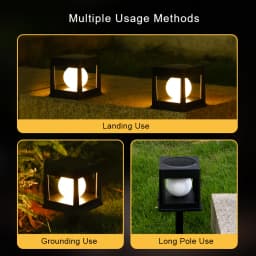 Solar Post Light Outdoor Post Caps Lights Solar Fence Post Lamp Pillar Lamps Waterproof for Wooden Posts Patio Camping Dec