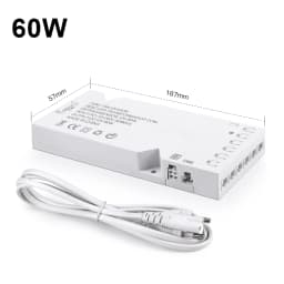 110-250V AC to DC12V 6/10x Dupont Port Lighting Transformer Power Supply Adapter Closet Cabinet LED Strip Driver 36W 60W 100W