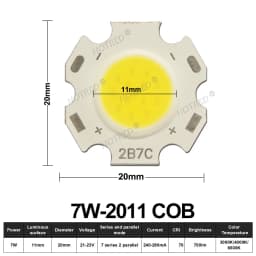 10-50pcs COB LED 3W 5W 7W 10W 12W 15W 18W 30W 36W Neutral Cold Warm White 13mm 20mm 28mm 1919 Chips Lamp SpotLight Downlight DIY