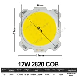10-50pcs COB LED 3W 5W 7W 10W 12W 15W 18W 30W 36W Neutral Cold Warm White 13mm 20mm 28mm 1919 Chips Lamp SpotLight Downlight DIY