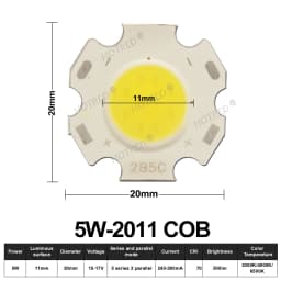 10-50pcs COB LED 3W 5W 7W 10W 12W 15W 18W 30W 36W Neutral Cold Warm White 13mm 20mm 28mm 1919 Chips Lamp SpotLight Downlight DIY