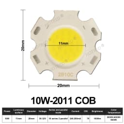 10-50pcs COB LED 3W 5W 7W 10W 12W 15W 18W 30W 36W Neutral Cold Warm White 13mm 20mm 28mm 1919 Chips Lamp SpotLight Downlight DIY