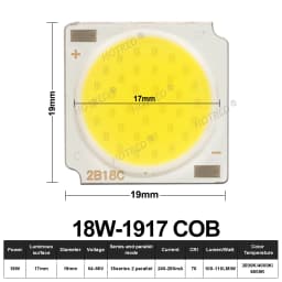 10-50pcs COB LED 3W 5W 7W 10W 12W 15W 18W 30W 36W Neutral Cold Warm White 13mm 20mm 28mm 1919 Chips Lamp SpotLight Downlight DIY