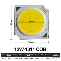 10-50pcs COB LED 3W 5W 7W 10W 12W 15W 18W 30W 36W Neutral Cold Warm White 13mm 20mm 28mm 1919 Chips Lamp SpotLight Downlight DIY