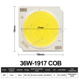 10-50pcs COB LED 3W 5W 7W 10W 12W 15W 18W 30W 36W Neutral Cold Warm White 13mm 20mm 28mm 1919 Chips Lamp SpotLight Downlight DIY