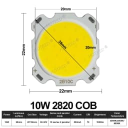 10-50pcs COB LED 3W 5W 7W 10W 12W 15W 18W 30W 36W Neutral Cold Warm White 13mm 20mm 28mm 1919 Chips Lamp SpotLight Downlight DIY