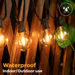 Vintage G40 Led String Light Replacement Bulb 1W Plastic Shatterproof Globe Mini Ball Lamp E12 Base 2200K PET Edison Light Bulbs