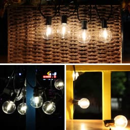 Vintage G40 Led String Light Replacement Bulb 1W Plastic Shatterproof Globe Mini Ball Lamp E12 Base 2200K PET Edison Light Bulbs