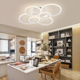Modern LED Chandelier Home Lighting Ring Ceiling Mount Chandelier Living Room Bedroom Lighting Lustre Ceiling Pendant Lamp
