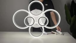 Modern LED Chandelier Home Lighting Ring Ceiling Mount Chandelier Living Room Bedroom Lighting Lustre Ceiling Pendant Lamp