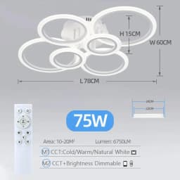Modern LED Chandelier Home Lighting Ring Ceiling Mount Chandelier Living Room Bedroom Lighting Lustre Ceiling Pendant Lamp