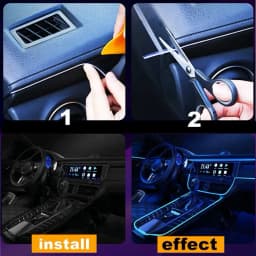 1M/2M/3M/4M/5M Multicolor Led Strip Flexible Neon Light EL Wire Led Neon Dance Party Atmosphere Decor Light String Waterproof