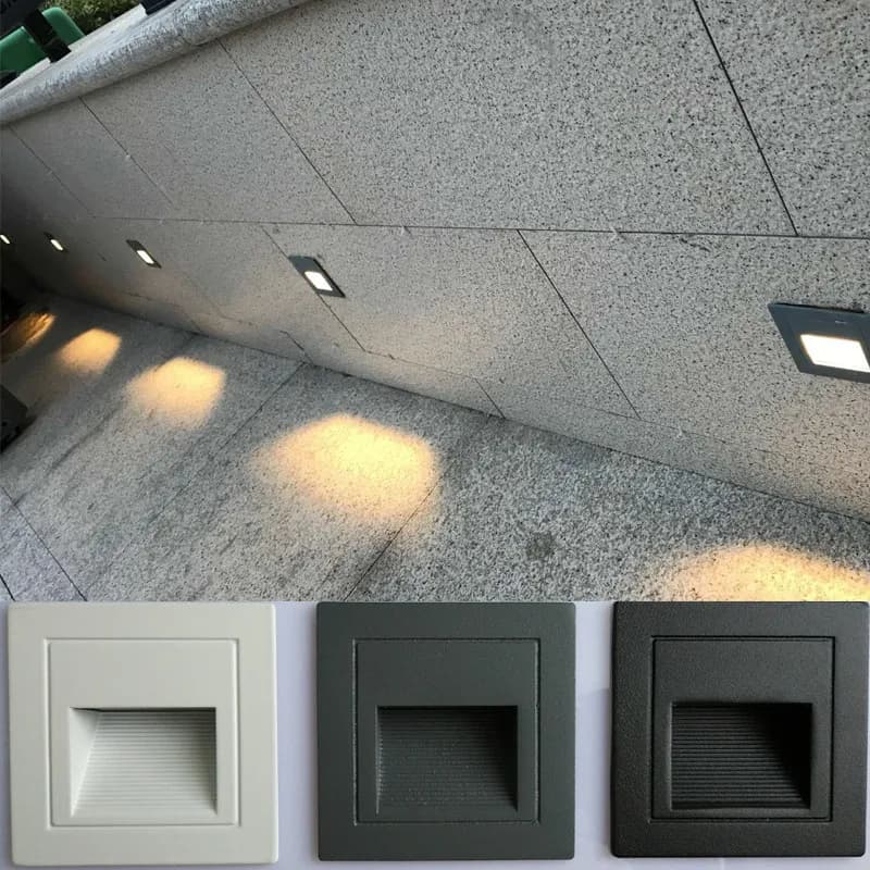 LED Wall Lamp 5W Waterproof LED Stair Step Light Recessed Buried Lamp Indoor/Outdoor Waterproof Staircase Step Light 85-265V