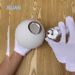 Glass Ball Lamp Modern Milky White Glass Wall Lamps for Bedroom Living Room Sofa Background Concealed Base Bathroom Wall Light