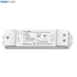 Skydance V1-L 2.4G RF Wireless Remote V1-L(WT) WiFi Tuya APP + Push Dim LED Dimmer CV Controller 12V 24V 15A PWM 0-100% Stepless