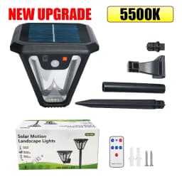 5000K Solar Pathway Garden Decor Lights Outdoor With Motion Sensor IP65 Waterproof Solar Lamp Patio Yard Lawn Sunlight Wall Lamp