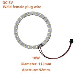 DC 5V LED Light Beads Bulb Light Source SMD 2835 Ring Board LED Chip 10W 12W with SM Female Line White/ Warm Light