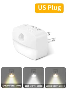 LED Night Light EU US Plug In Smart Motion Sensor Light 220V Wall Lamp For Home Aisle Hallway Stair Kitchen Bedroom Night Lamp