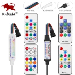 WS2813 WS2815 Led Pixels Strip Light Controller 14/21Keys RF 17Keys Music MINI Led Tape Remote Controller USB5V/DC5-24V