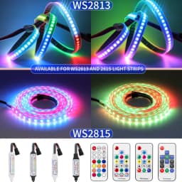 WS2813 WS2815 Led Pixels Strip Light Controller 14/21Keys RF 17Keys Music MINI Led Tape Remote Controller USB5V/DC5-24V