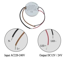 12W 15W Round LED Driver AC 220-240V TO DC 12V 24V Power Supply Adapter External Transformer For LED Strip Lamp Indoor Lighting