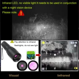 Infrared Complement 7W VCSEL 850nm/940nm Zoom Infrared Flashlight with Mute Adjustable Power 810nm IR Light