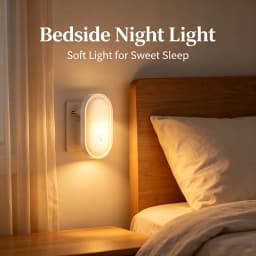LED Night Light Wall Lamp EU Plug Light Control Induction Energy Saving Environmental Protection Bedroom Lamp Home Decor
