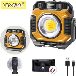 LiitoKala LF-786 Work Lights+26650 5000mAh Battery Rechargeable 2700-8000K Temperature Sensitive Magnetic Work Light 360° Rotata