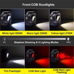 LiitoKala LF-786 Work Lights+26650 5000mAh Battery Rechargeable 2700-8000K Temperature Sensitive Magnetic Work Light 360° Rotata