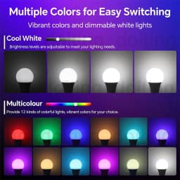 Colour Changing Light B22 Tuya Bluetooth APP Control 220V LED Bulbs Dimmable RGB White RGBCCT 16 Million Smart Life