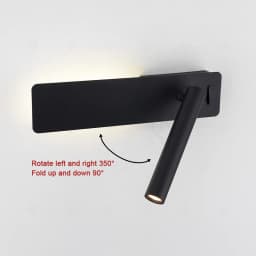 White Nordic LED Bedside Wall Lamp Adjustable Rotatable Angle With Switch Bedroom Reading Light Living Room Study Wall Sconce