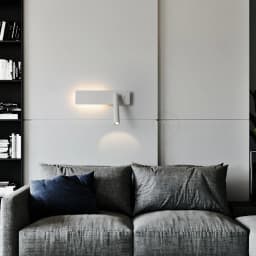 White Nordic LED Bedside Wall Lamp Adjustable Rotatable Angle With Switch Bedroom Reading Light Living Room Study Wall Sconce