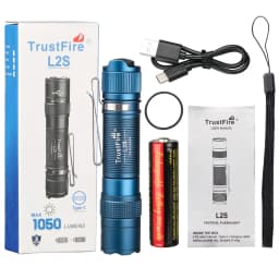 Trustfire L2S Tactical Flashlight 1050Lumens IPX6 14500 Potable Torch Lighting Tyce C USB Rechargeable Lamp with Memory Function