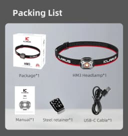 Klarus HM3 Motion Sensor Headlamp 670Lumens Mini USB C Rechargeable Head Flashlight LED Head Light for Fishing Camping