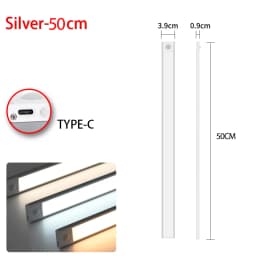 LED Motion Sensor Light Night Light Wireless USB Under Cabinet Light For Kitchen Cabinet Bedroom Wardrobe Sensor Indoor Lighting