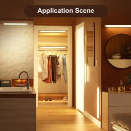 LED Motion Sensor Bar Light Wireless Induction Night Light USB Rechargeable Detector Lamp for Kitchen Cabinet Wardrobe Bedroom