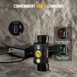 Wurkkos HD50 21700 Fishing Flashlight 4000LM IP67 Headlamp EDC Camping Hiking LED Lights XHP50.3 HI+TN-3535+660nm Magnetic Tail