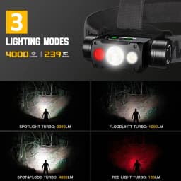 Wurkkos HD50 21700 Fishing Flashlight 4000LM IP67 Headlamp EDC Camping Hiking LED Lights XHP50.3 HI+TN-3535+660nm Magnetic Tail