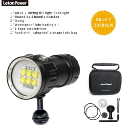 Professional Underwater 27 LED Photography Light Highlight Lamp 20000Lumens Diving Flashlight 100M Waterproof Video Camera Torch