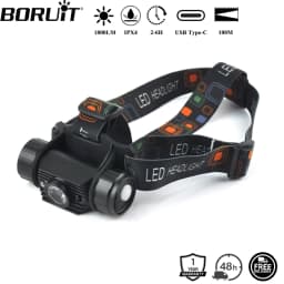 BORUiT 020 Motion Sensor LED Headlamp 1000LM Type-C Rechargeable Headlight Waterproof Camping Hunting Head Torch